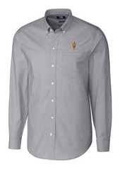 Men's Cutter & Buck Charcoal Arizona State Sun Devils Stretch Oxford Big & Tall Long Sleeve Button-Down Shirt at Nordstrom