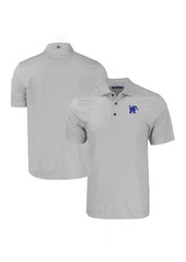 Men's Cutter & Buck Gray Memphis Tigers Pike Eco Tonal Geo Print Stretch Recycled Polo at Nordstrom