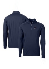 Men's Cutter & Buck Navy Chicago Bears Helmet Adapt Eco Knit Stretch Recycled Quarter-Zip Pullover Top at Nordstrom