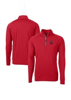 Men's Cutter & Buck Red Green Bay Packers Team Adapt Eco Knit Hybrid Recycled Quarter-Zip Pullover Top at Nordstrom
