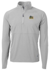 Men's Cutter & Buck Silver Drexel Dragons Adapt Eco Knit Hybrid Recycled Quarter-Zip Pullover Top at Nordstrom