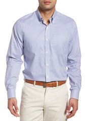 Cutter & Buck Tattersall Classic Fit Non-Iron Sport Shirt in French Blue at Nordstrom