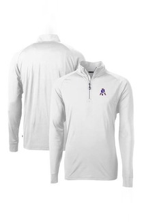 Men's Cutter & Buck White New England Patriots Adapt Eco Knit Stretch Recycled Quarter-Zip Throwback Pullover Top at Nordstrom