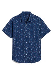 Cutter & Buck Windward Short Sleeve Button-Up Shirt in Indigo at Nordstrom Rack