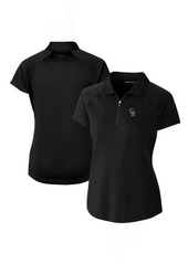 Women's Cutter & Buck Black Colorado Rockies DryTec Forge Stretch Polo at Nordstrom