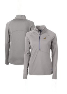 Women's Cutter & Buck Gray Akron RubberDucks Adapt Eco Knit Stretch Recycled Half-Zip Top at Nordstrom