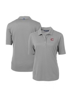 Women's Cutter & Buck Gray Cincinnati Reds City Connect Virtue Eco Pique Recycled Polo at Nordstrom