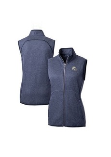Women's Cutter & Buck Navy Los Angeles Chargers Helmet Logo Mainsail Sweater-Knit Full-Zip Vest at Nordstrom