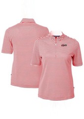 Women's Cutter & Buck Red Lansing Lugnuts Virtue DryTec Eco Pique Stripe Recycled Top at Nordstrom