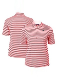 Women's Cutter & Buck Red New England Patriots DryTec Virtue Eco Pique Stripe Recycled Polo at Nordstrom