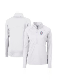 Women's Cutter & Buck White Chicago Cubs City Connect Adapt Eco Knit Recycled Half-Zip Pullover Top at Nordstrom