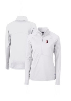 Women's Cutter & Buck White Indianapolis Indians Adapt Eco Knit Stretch Recycled Half-Zip Top at Nordstrom