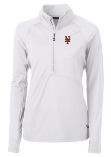 Women's Cutter & Buck White New York Mets Adapt Eco Knit Stretch Half-Zip Pullover Top at Nordstrom