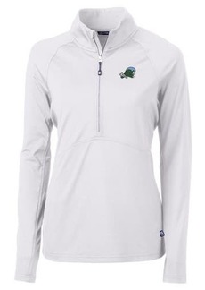Women's Cutter & Buck White Tulane Green Wave Adapt Eco Knit Half-Zip Pullover Jacket at Nordstrom