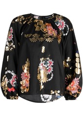 Cynthia Rowley Alice floral-print silk blouse