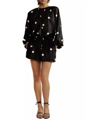 Cynthia Rowley Alice Polka Dot Silk Blouse