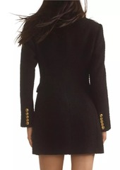 Cynthia Rowley Bouclé Double-Breasted Blazer Minidress