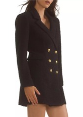 Cynthia Rowley Bouclé Double-Breasted Blazer Minidress