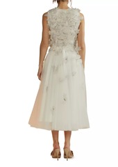 Cynthia Rowley Butterflies Tulle Midi-Skirt