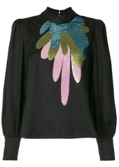 Cynthia Rowley Candice sequinned blouse