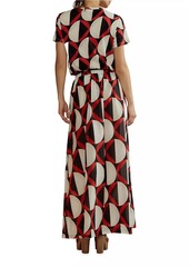Cynthia Rowley Circle Geometric Cotton Voile Maxi Skirt