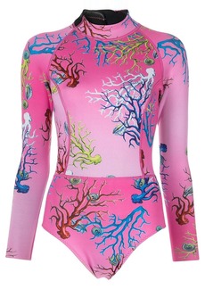 Cynthia Rowley coral-print wetsuit