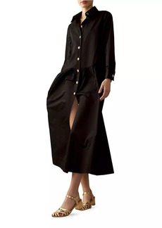 Cynthia Rowley Cotton Button-Front Shirt Dress