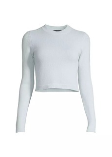 Cynthia Rowley Cropped Wool & Cashmere-Blend Sweater