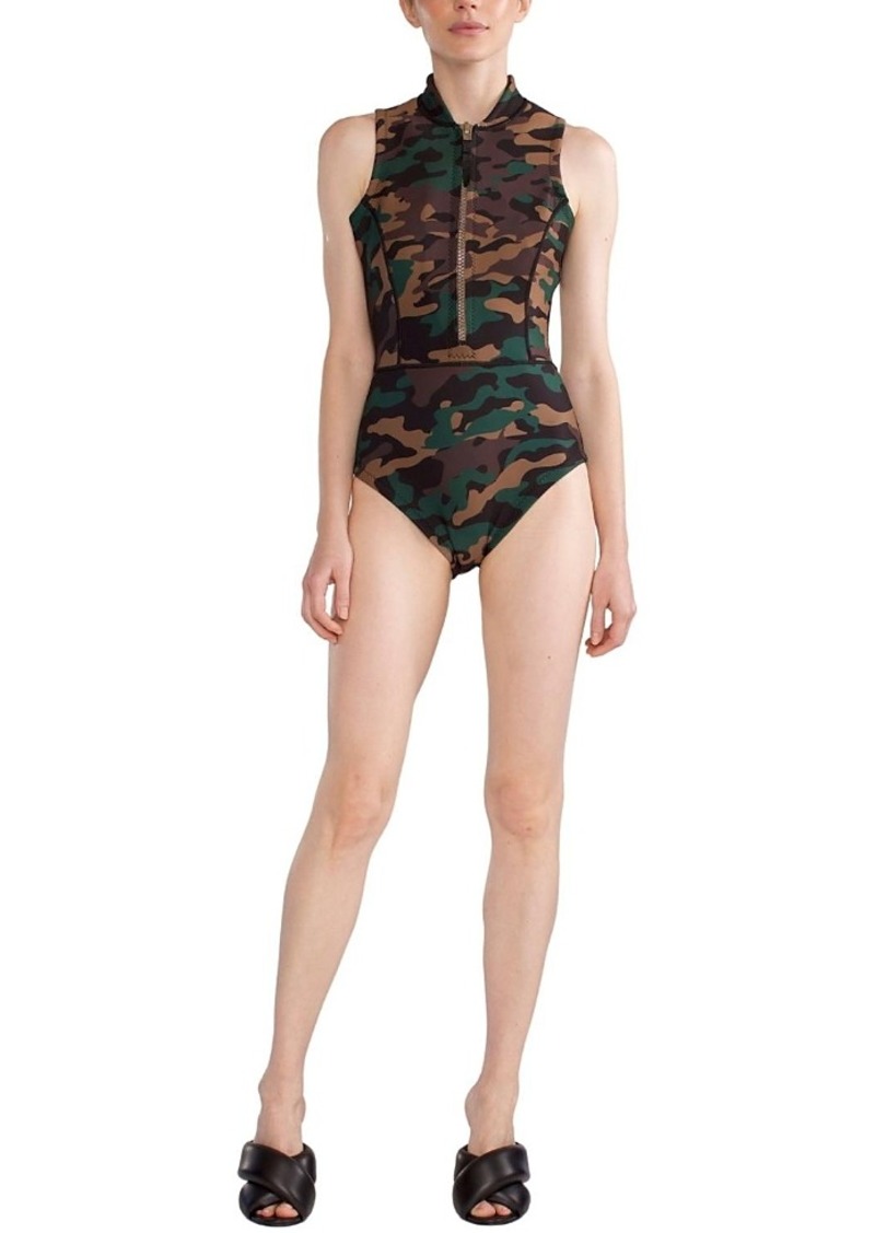 Cynthia Rowley Camo Sleeveless Wetsuit