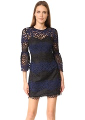 Cynthia Rowley Women's Wavy Lace Dress with Bell Sleeves