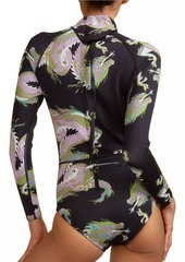 Cynthia Rowley Dragon Long-Sleeve Neoprene Wetsuit