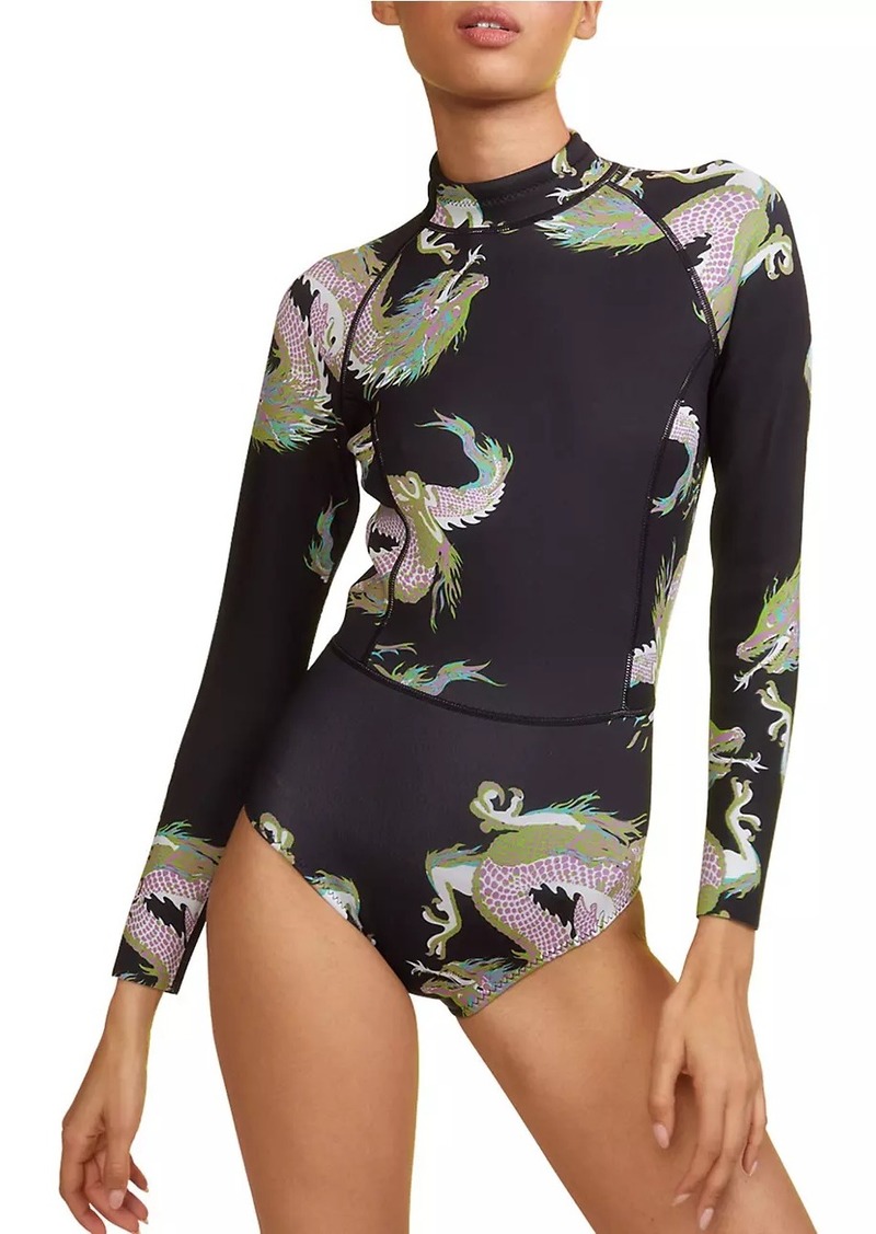 Cynthia Rowley Dragon Long-Sleeve Neoprene Wetsuit