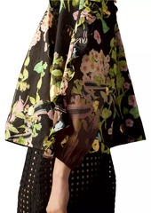 Cynthia Rowley Floral Balloon-Sleeve Blouse