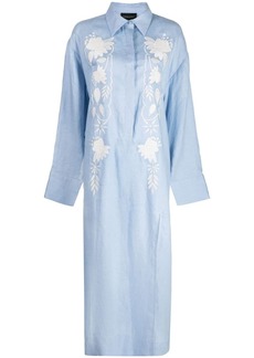 Cynthia Rowley floral-embroidered shirt dress