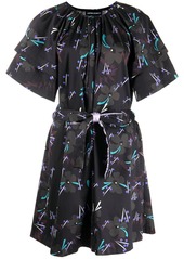 Cynthia Rowley floral flutter-sleeve mini dress