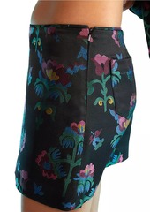 Cynthia Rowley Floral Jacquard Miniskirt