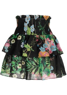 Cynthia Rowley floral-print tiered skirt