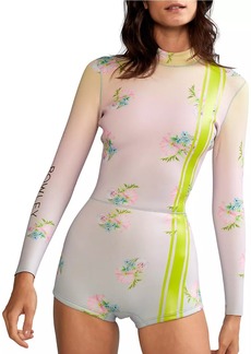 Cynthia Rowley Floral Racing Stripe Wetsuit