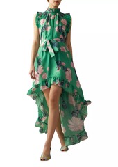 Cynthia Rowley Floral Silk Hi-Lo Dress