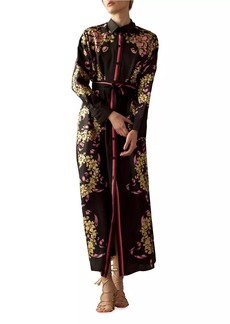 Cynthia Rowley Floral Silk Shirtdress