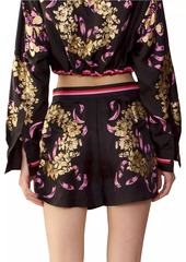 Cynthia Rowley Floral Silk Shorts