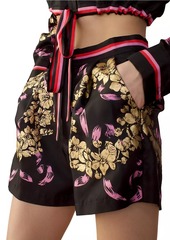 Cynthia Rowley Floral Silk Shorts