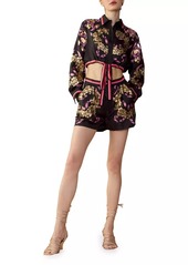 Cynthia Rowley Floral Silk Shorts