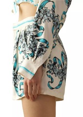 Cynthia Rowley Floral Silk Shorts