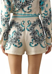 Cynthia Rowley Floral Silk Shorts