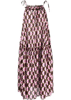 Cynthia Rowley geometric-print ruffled dress