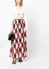 Cynthia Rowley graphic-print high-waist skirt