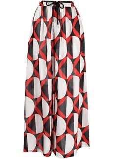 Cynthia Rowley graphic-print high-waist skirt