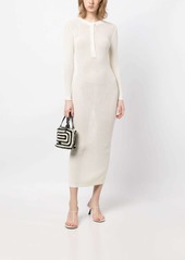 Cynthia Rowley Henley knitted long-sleeve dress