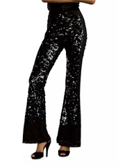 Cynthia Rowley Lace Sequin Fit & Flare Pants